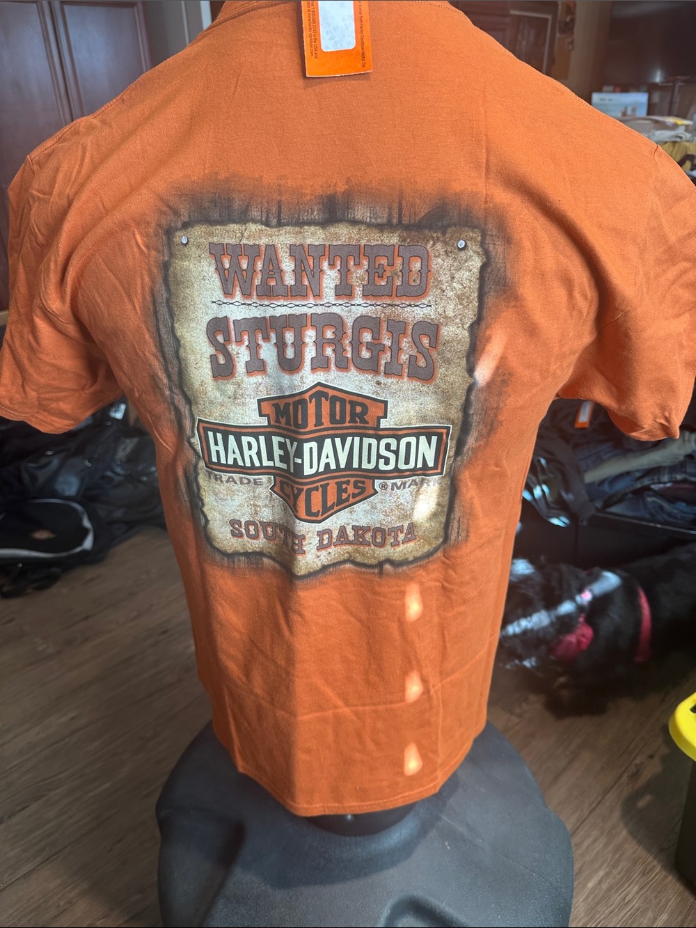 Harley-Davidson Orange Sturgis 'Wanted' Graphic Tee